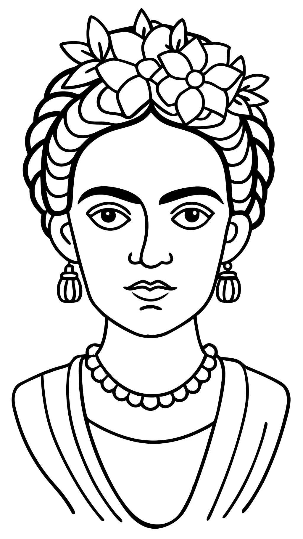 frida kahlo coloring page